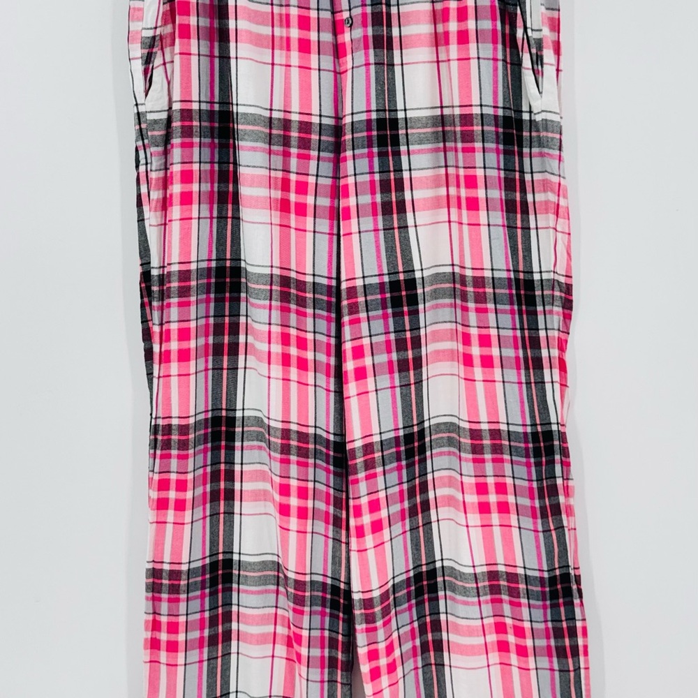 Victoria's Secret Pink and Black Plaid Pajama Pants, Medium